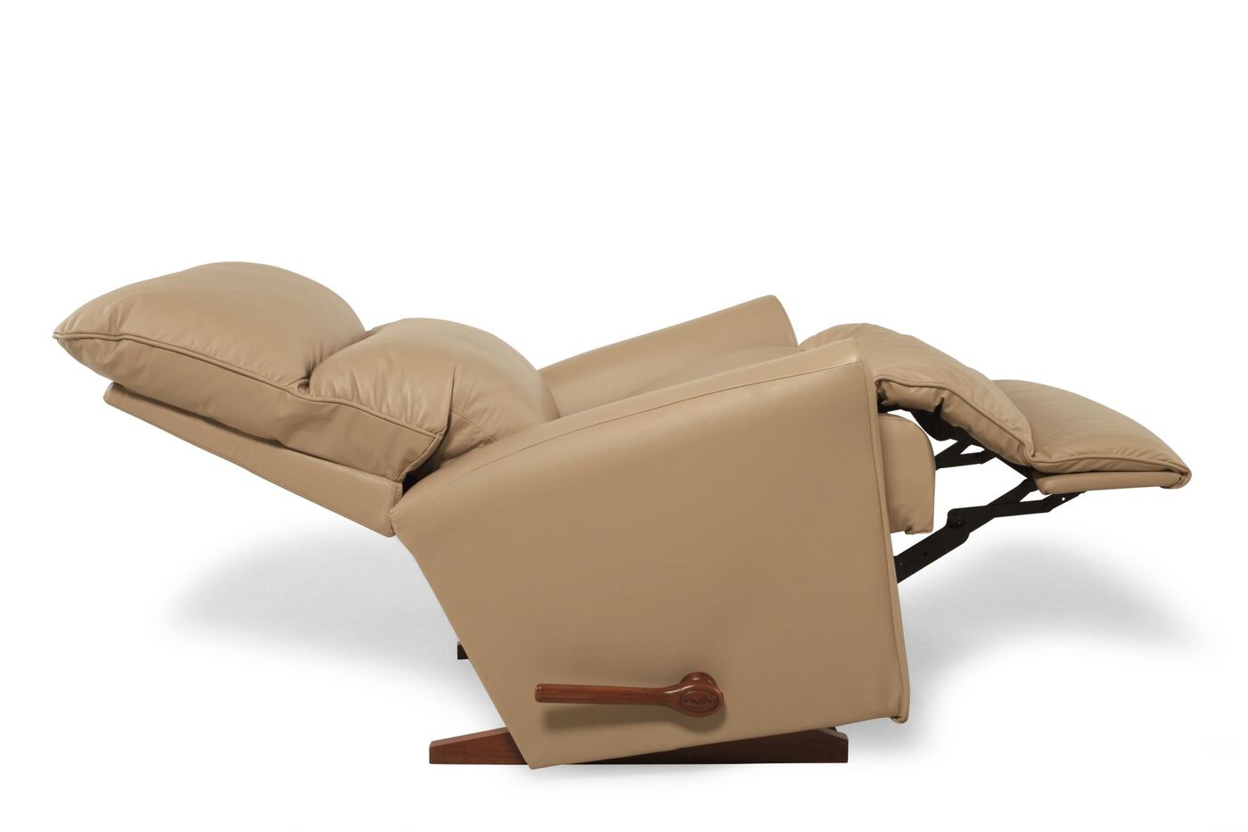 LaZBoy Rowan Natural Leather Recliner Mathis Brothers Furniture